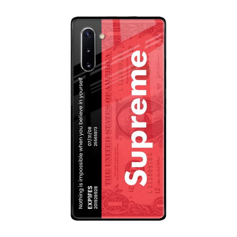 Supreme Ticket Samsung Galaxy Note 10 Glass Back Cover Online
