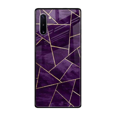 Geometric Purple Samsung Galaxy Note 10 Glass Back Cover Online