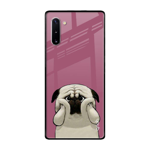 Funny Pug Face Samsung Galaxy Note 10 Glass Back Cover Online