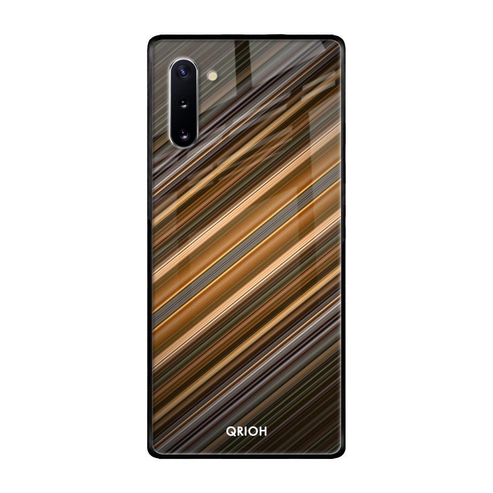 Diagonal Slash Pattern Samsung Galaxy Note 10 Glass Back Cover Online