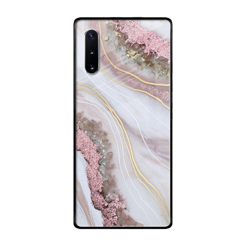 Pink & Gold Gllitter Marble Samsung Galaxy Note 10 Glass Back Cover Online