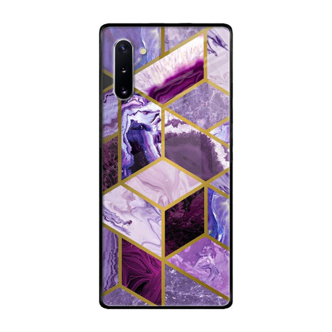 Purple Rhombus Marble Samsung Galaxy Note 10 Glass Back Cover Online