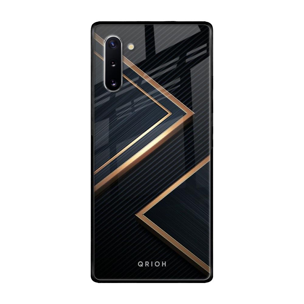 Sleek Golden & Navy Samsung Galaxy Note 10 Glass Back Cover Online