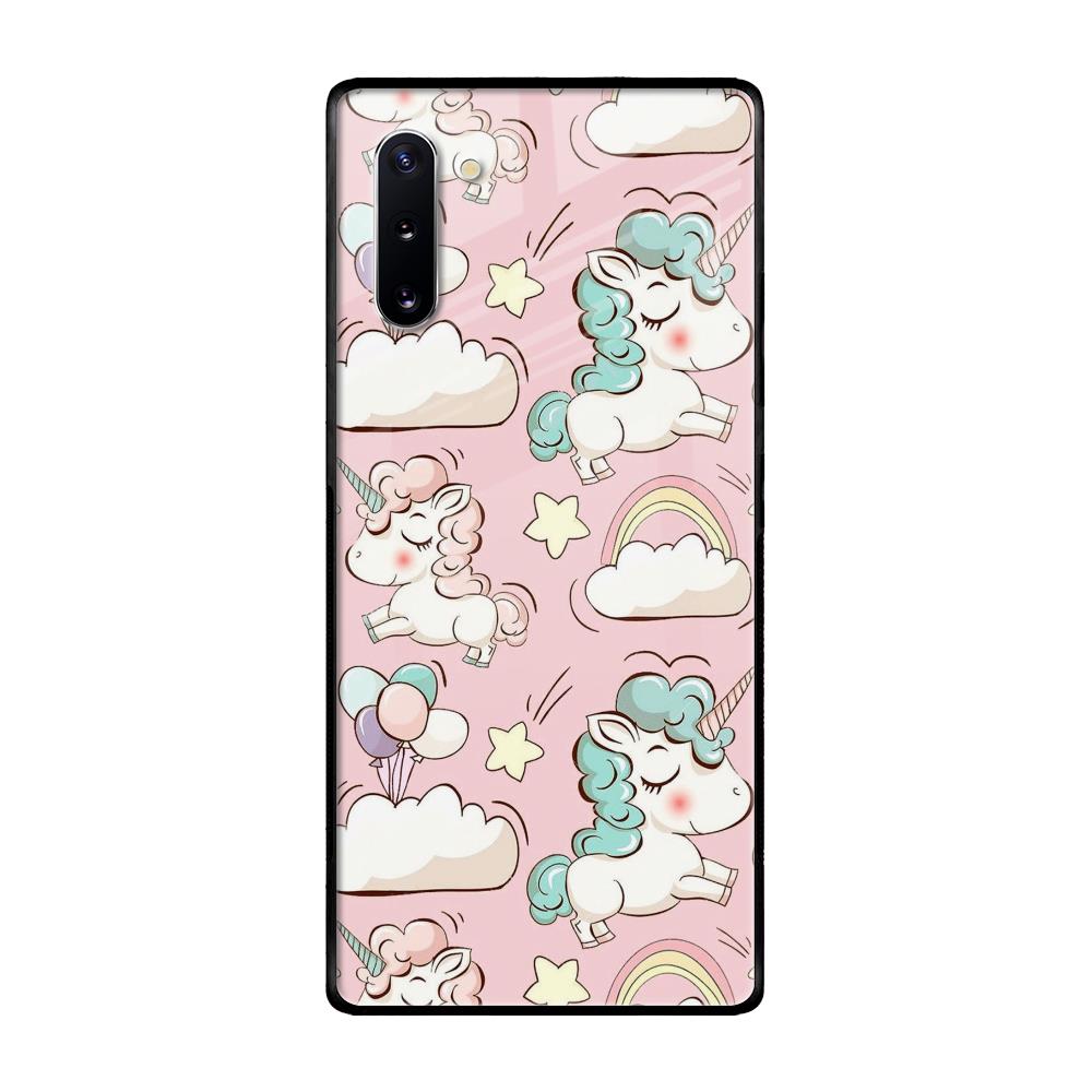 Balloon Unicorn Samsung Galaxy Note 10 Glass Cases & Covers Online