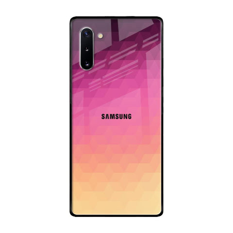 Geometric Pink Diamond Samsung Galaxy Note 10 Glass Back Cover Online