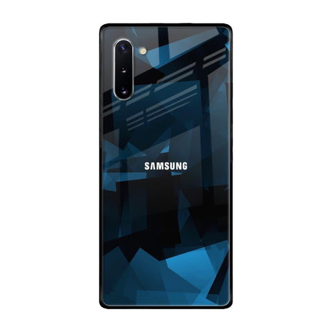 Polygonal Blue Box Samsung Galaxy Note 10 Glass Back Cover Online