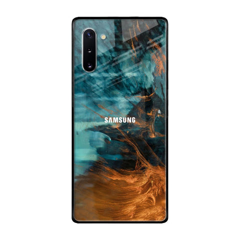 Golden Splash Samsung Galaxy Note 10 Glass Back Cover Online
