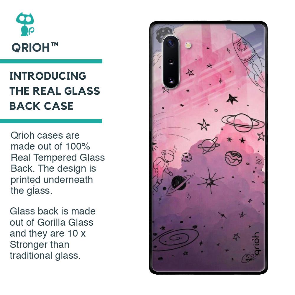 Space Doodles Glass Case for Samsung Galaxy Note 10