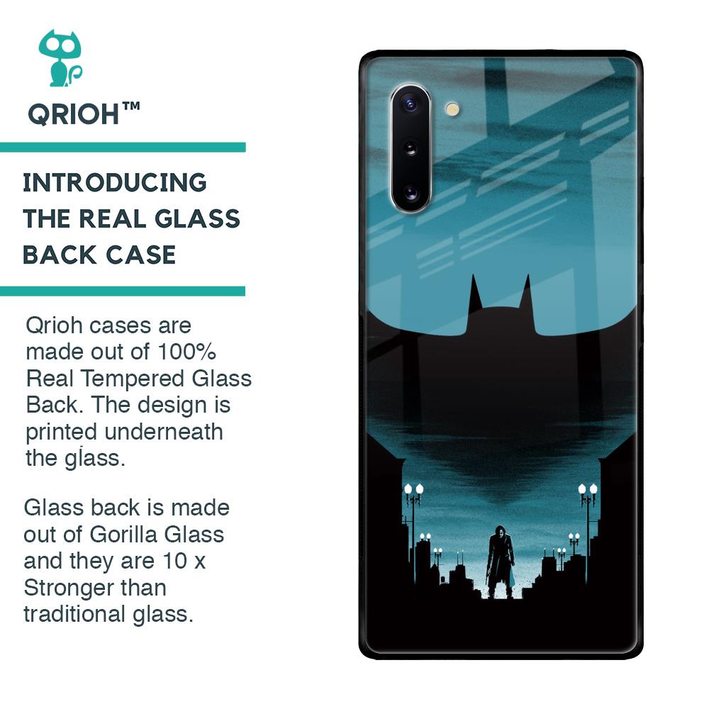 Cyan Bat Glass Case for Samsung Galaxy Note 10