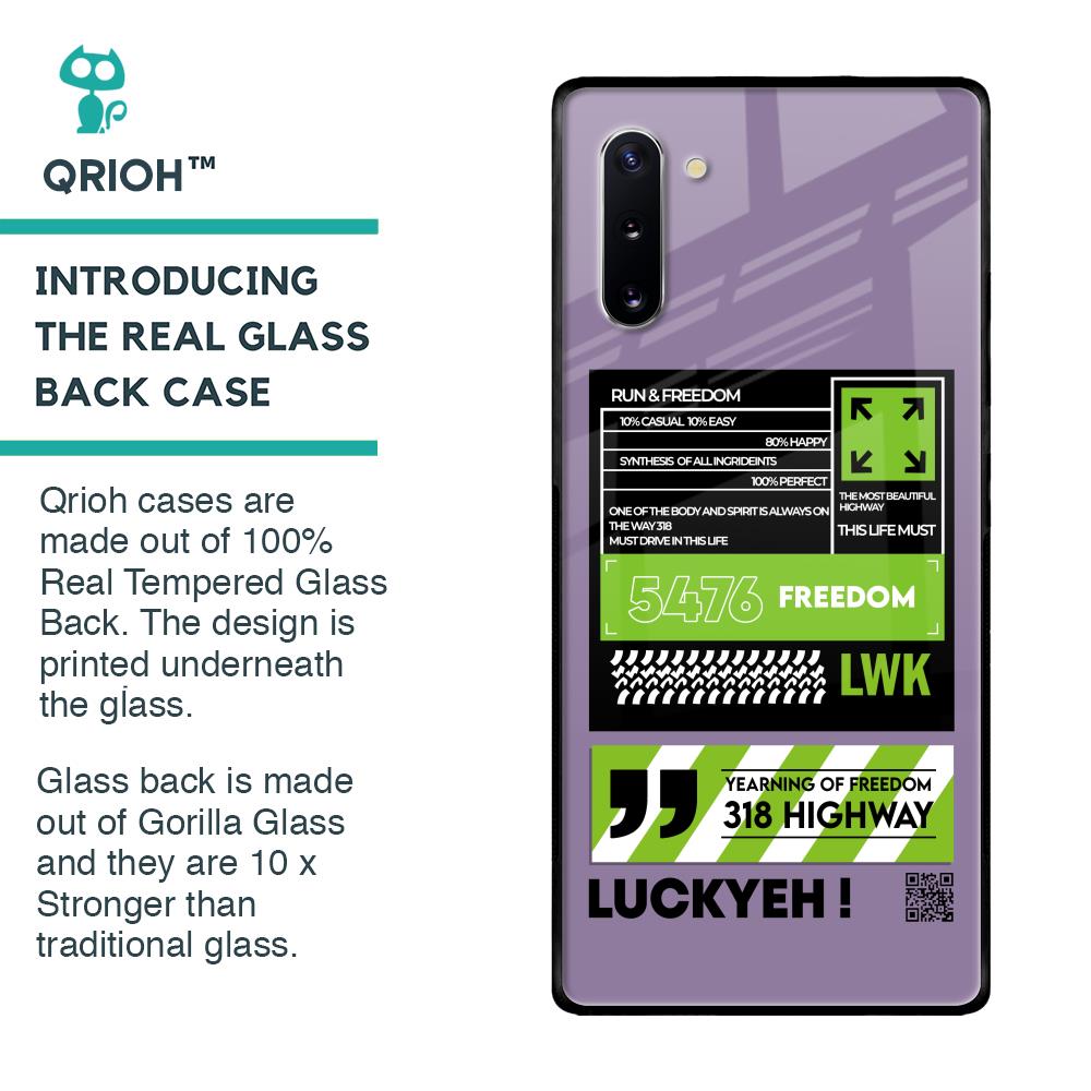 Run & Freedom Glass Case for Samsung Galaxy Note 10