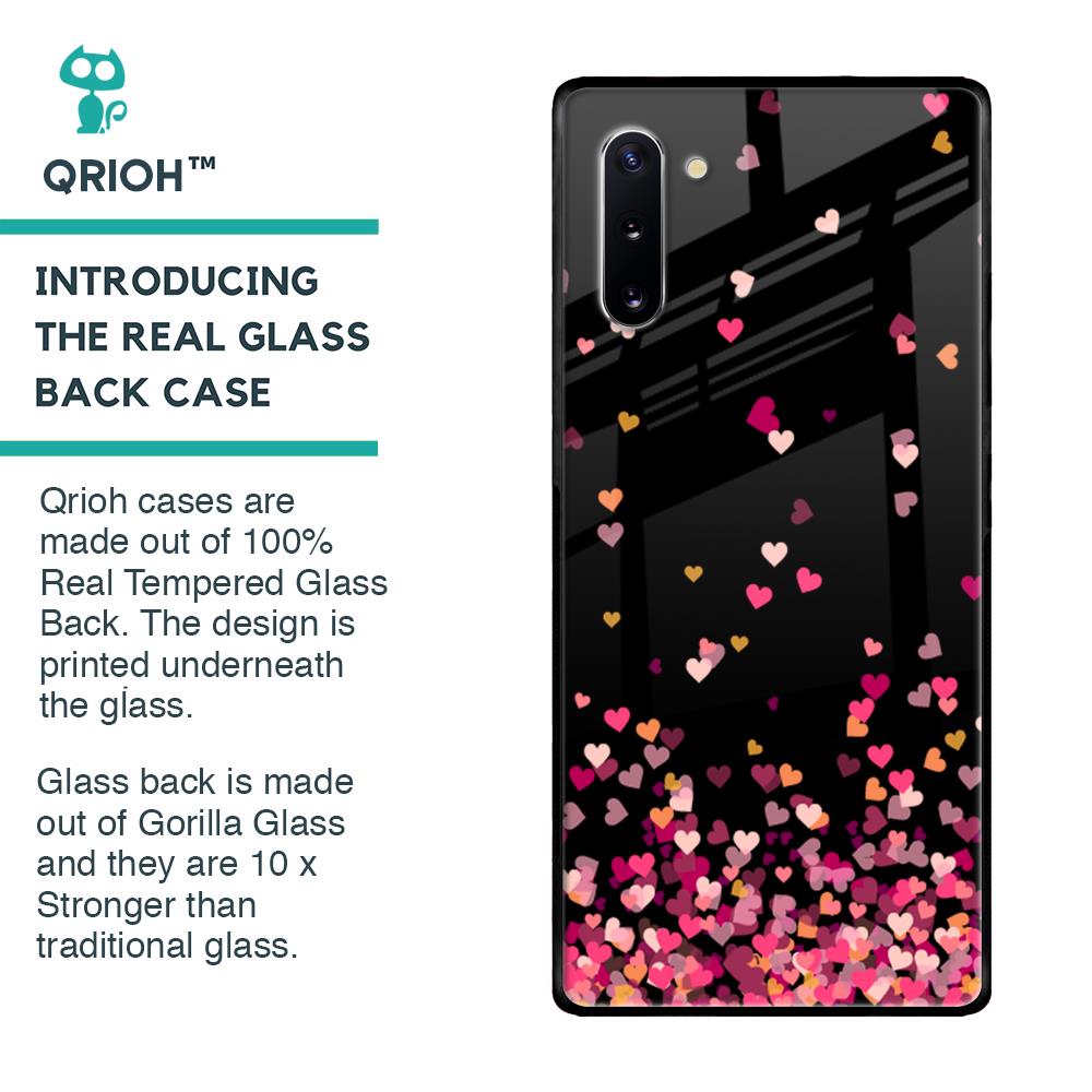 Heart Rain Fall Glass Case For Samsung Galaxy Note 10