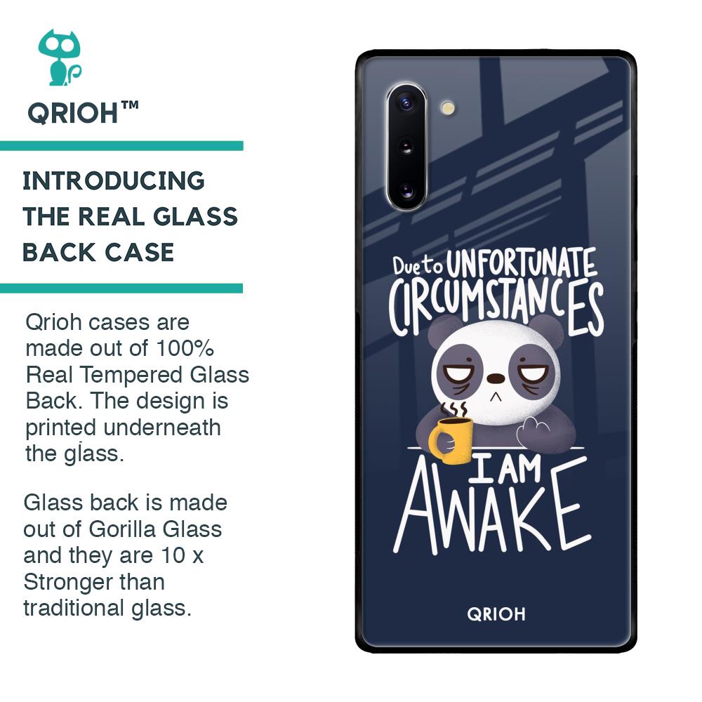 Struggling Panda Glass Case for Samsung Galaxy Note 10
