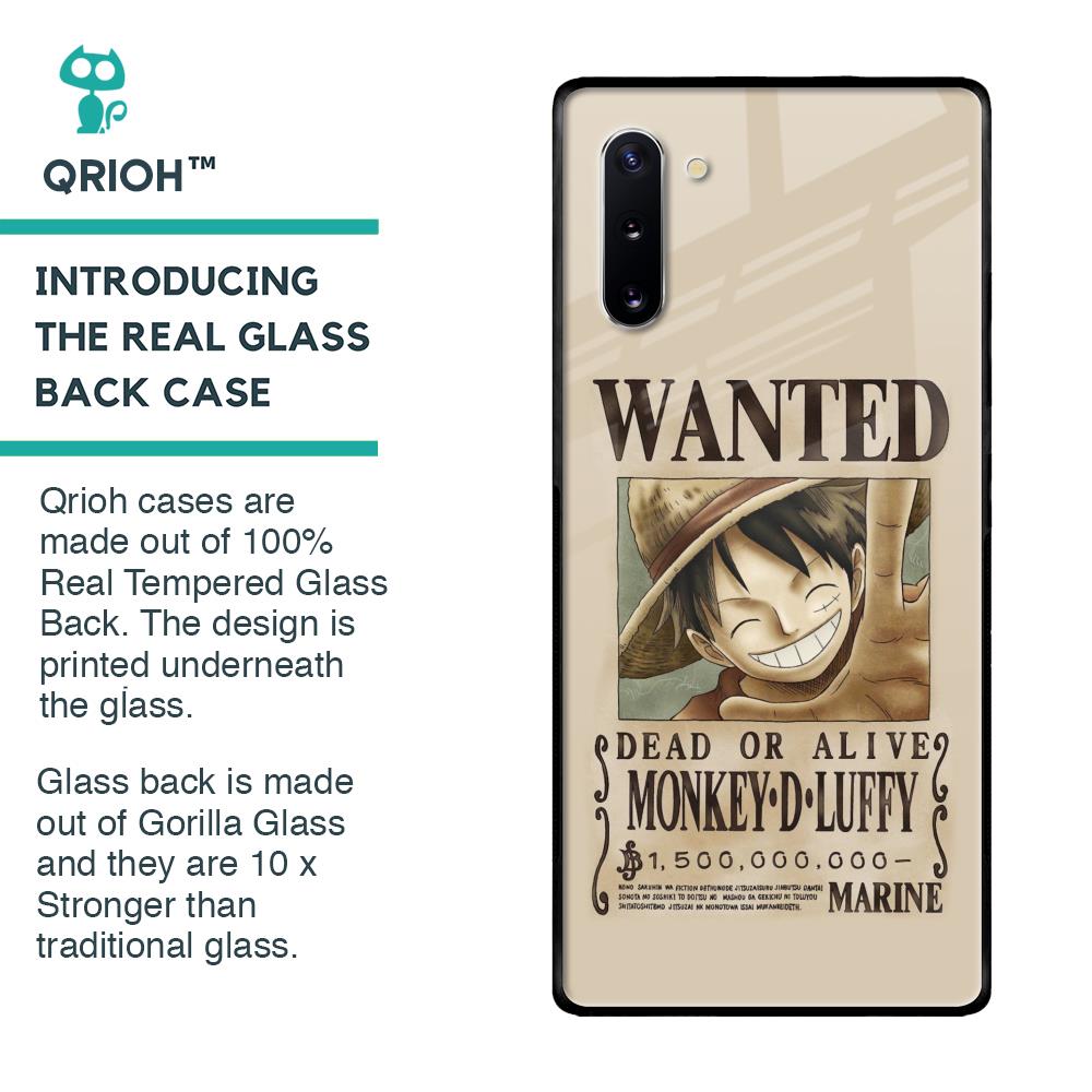 Luffy Wanted Glass Case for Samsung Galaxy Note 10