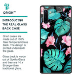 Tropical Leaves & Pink Flowers Glass case for Samsung Galaxy Note 10