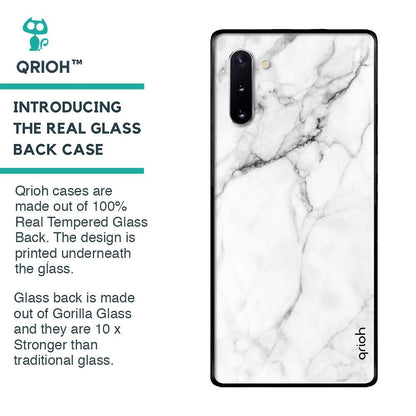 Modern White Marble Glass case for Samsung Galaxy Note 10
