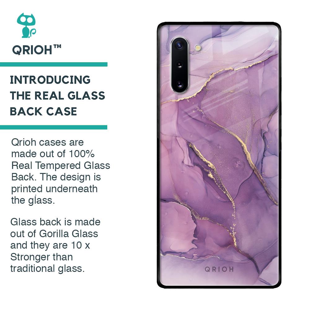 Purple Gold Marble Glass Case for Samsung Galaxy Note 10