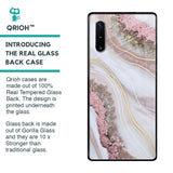 Pink & Gold Gllitter Marble Glass Case for Samsung Galaxy Note 10