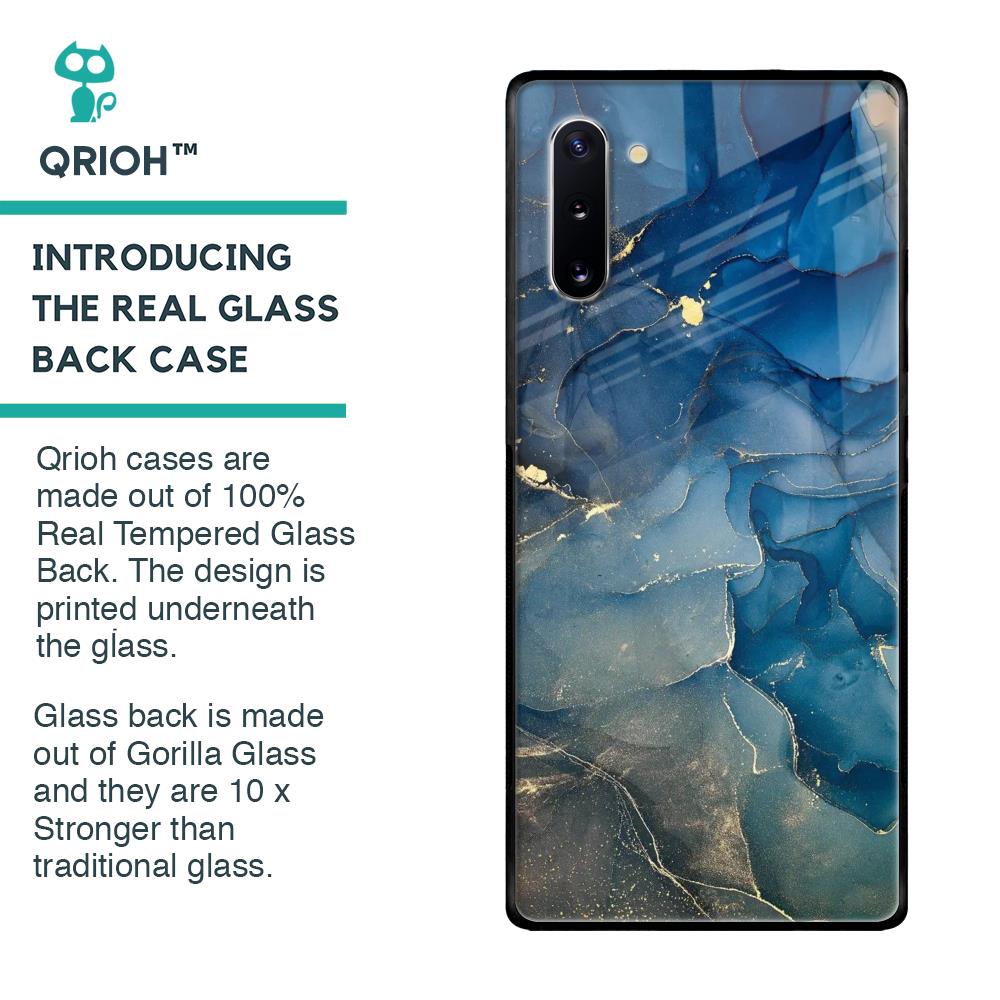 Blue Cool Marble Glass Case for Samsung Galaxy Note 10