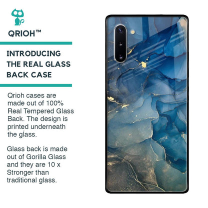 Blue Cool Marble Glass Case for Samsung Galaxy Note 10