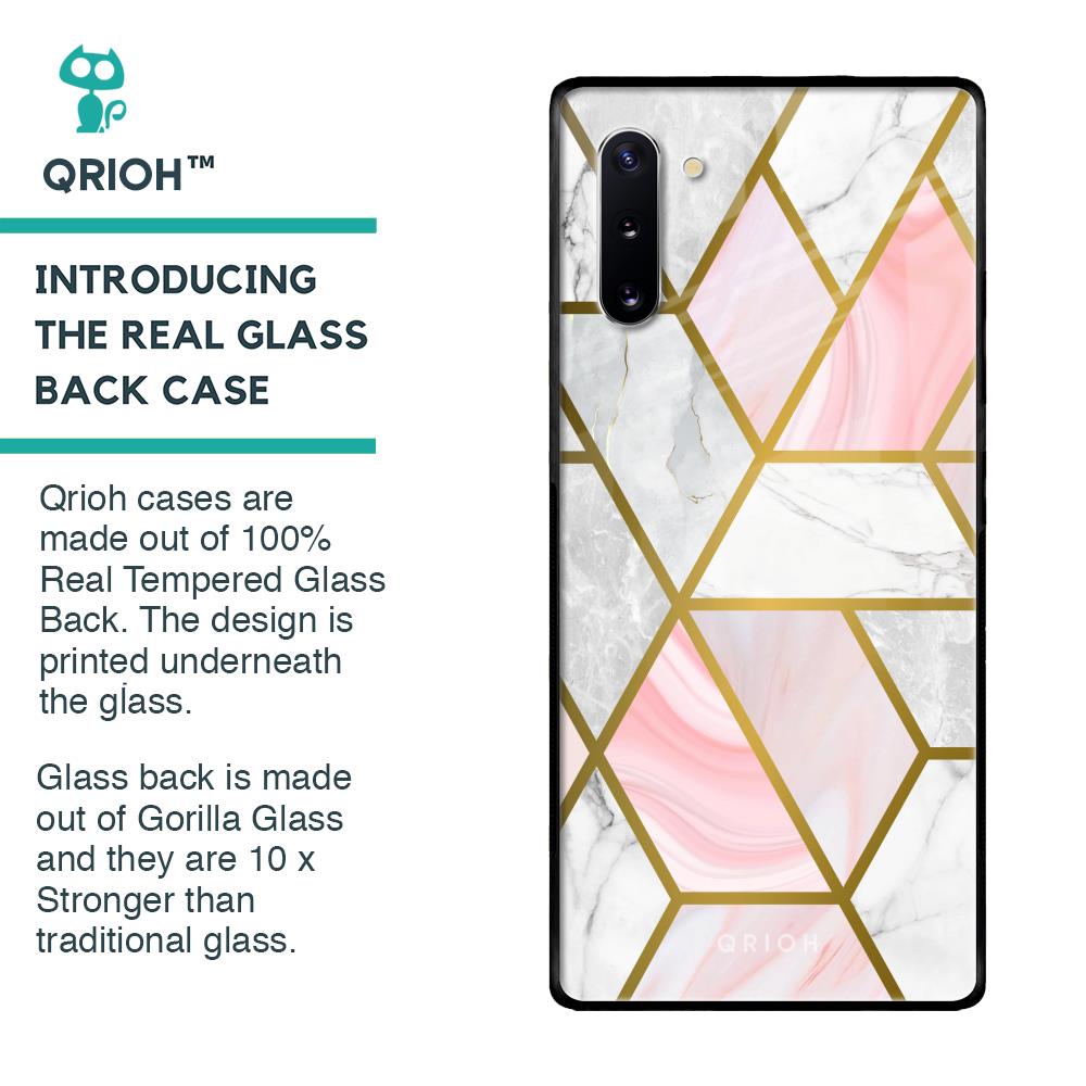 Geometrical Marble Glass Case for Samsung Galaxy Note 10