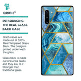 Turquoise Geometrical Marble Glass Case for Samsung Galaxy Note 10