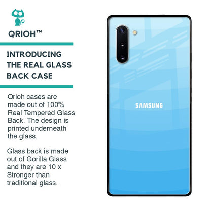 Wavy Blue Pattern Glass Case for Samsung Galaxy Note 10