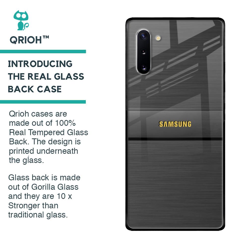 Grey Metallic Glass Case For Samsung Galaxy Note 10