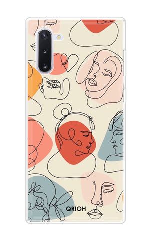 Abstract Faces Samsung Galaxy Note 10 Back Cover