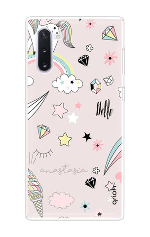 Unicorn Doodle Samsung Galaxy Note 10 Back Cover
