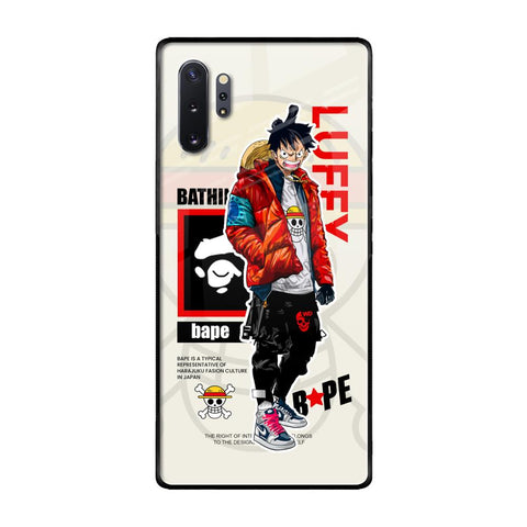 Bape Luffy Samsung Galaxy Note 10 Plus Glass Back Cover Online