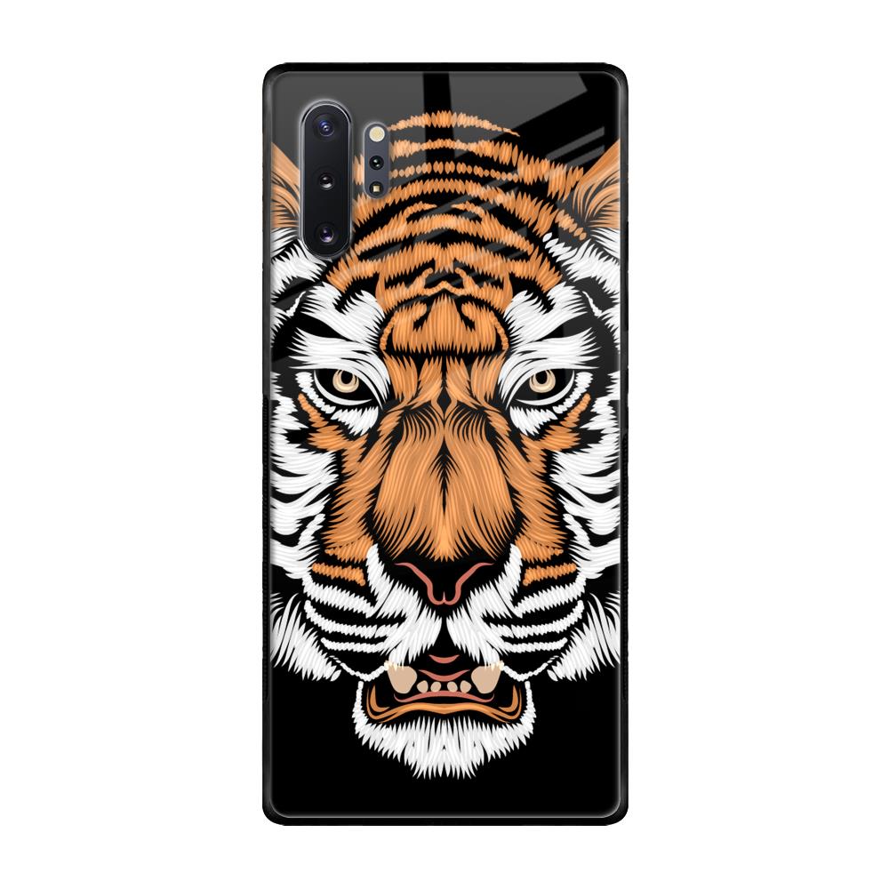 Angry Tiger Samsung Galaxy Note 10 Plus Glass Back Cover Online