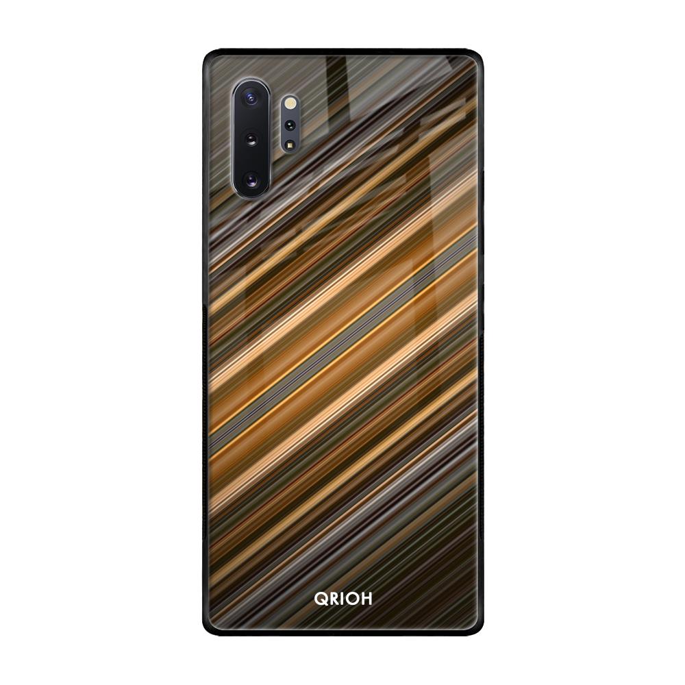 Diagonal Slash Pattern Samsung Galaxy Note 10 Plus Glass Back Cover Online