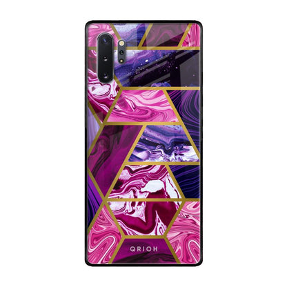 Electroplated Geometric Marble Samsung Galaxy Note 10 Plus Glass Back Cover Online