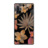 Lines Pattern Flowers Samsung Galaxy Note 10 Plus Glass Back Cover Online
