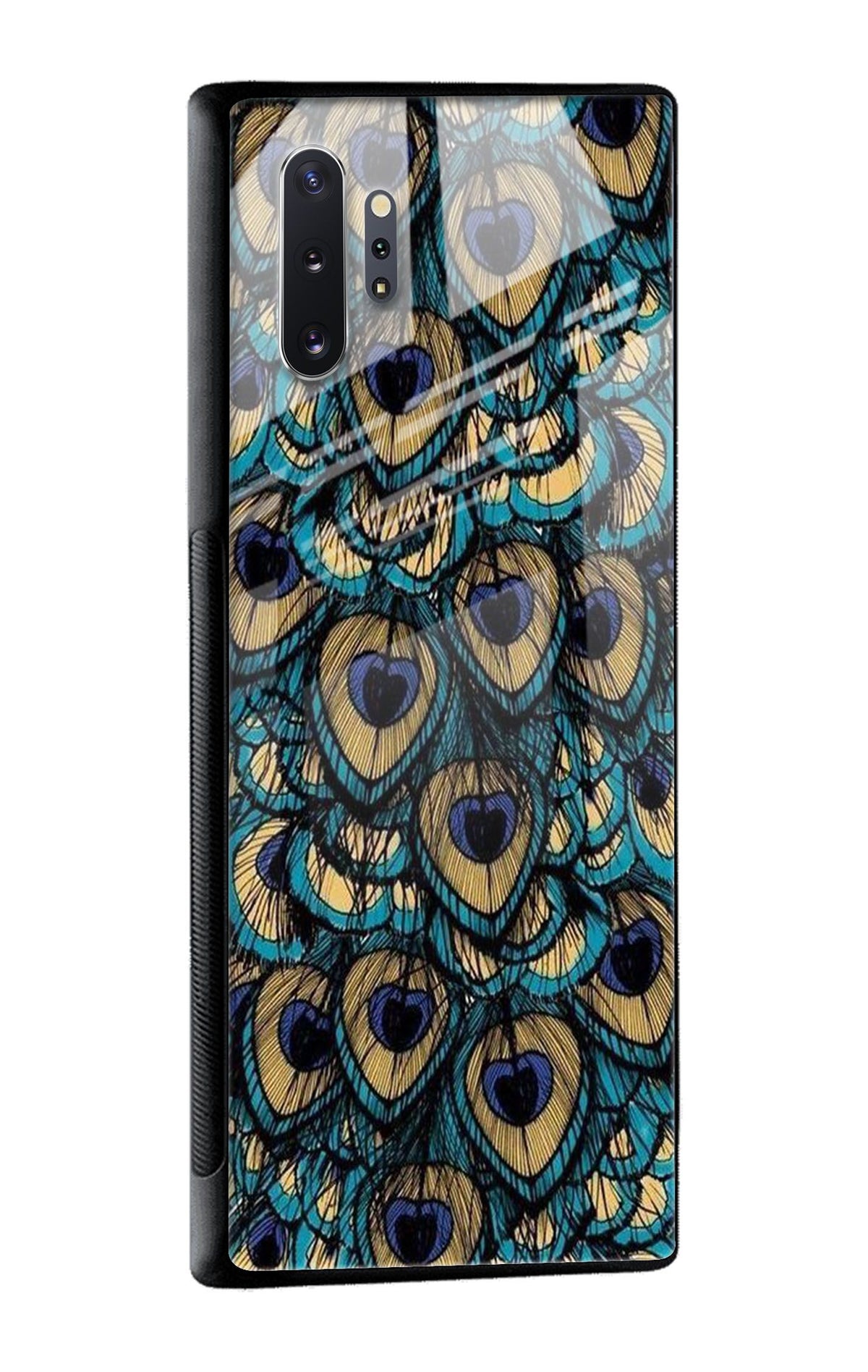 Peacock Feathers Glass case for Samsung Galaxy Note 10 Plus