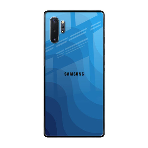Blue Wave Abstract Samsung Galaxy Note 10 Plus Glass Back Cover Online