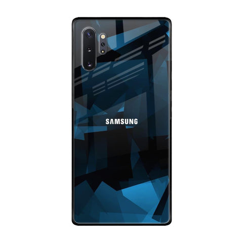 Polygonal Blue Box Samsung Galaxy Note 10 Plus Glass Back Cover Online