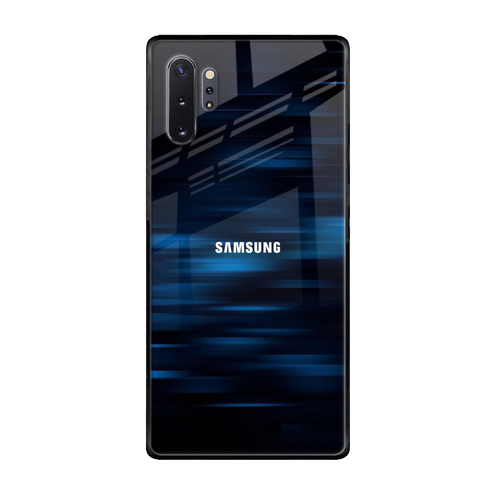 Blue Rough Abstract Samsung Galaxy Note 10 Plus Glass Back Cover Online