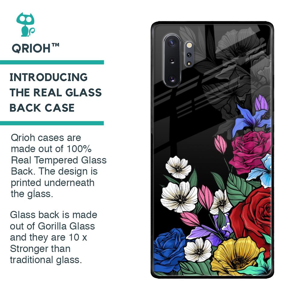 Rose Flower Bunch Art Glass Case for Samsung Galaxy Note 10 Plus