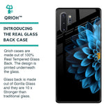 Half Blue Flower Glass Case for Samsung Galaxy Note 10 Plus