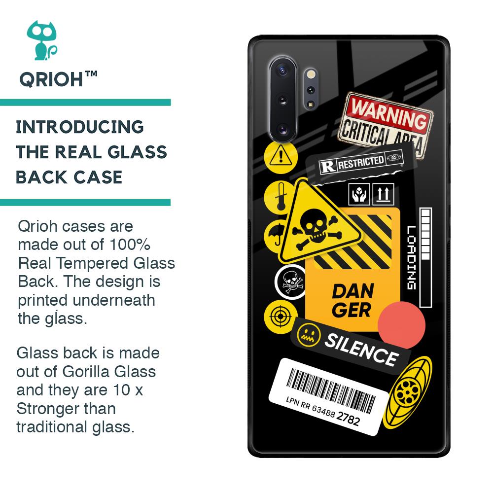 Danger Signs Glass Case for Samsung Galaxy Note 10 Plus