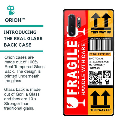 Handle With Care Glass Case for Samsung Galaxy Note 10 Plus