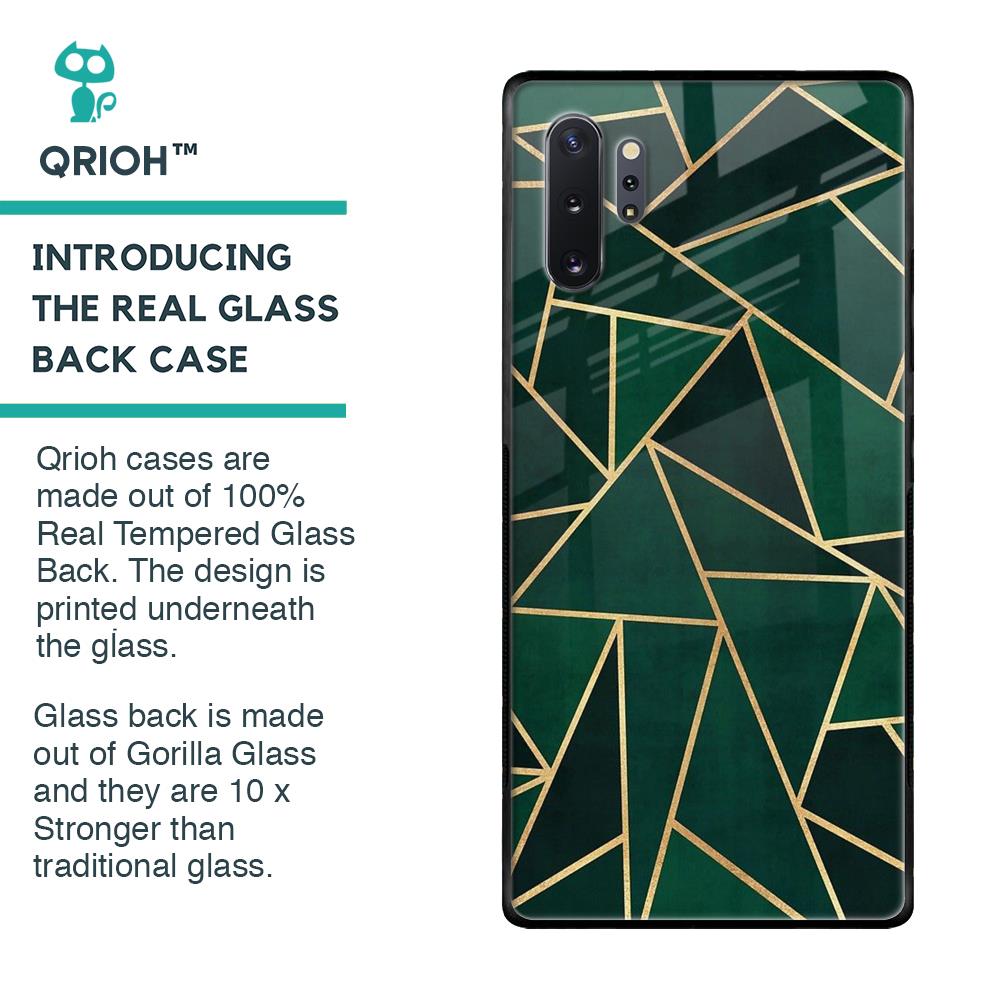 Abstract Green Glass Case For Samsung Galaxy Note 10 Plus