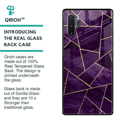 Geometric Purple Glass Case For Samsung Galaxy Note 10 Plus