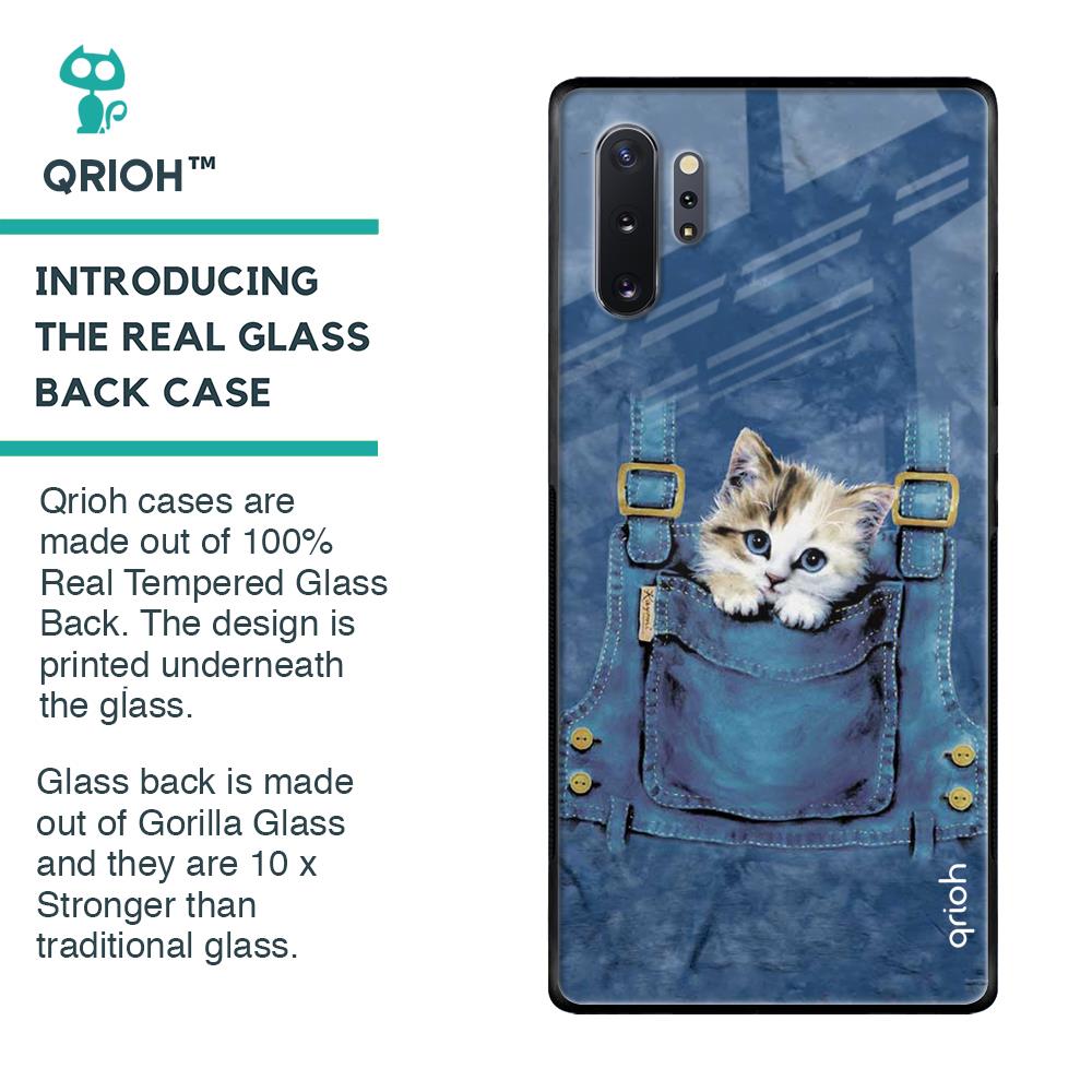 Kitty In Pocket Glass Case For Samsung Galaxy Note 10 Plus