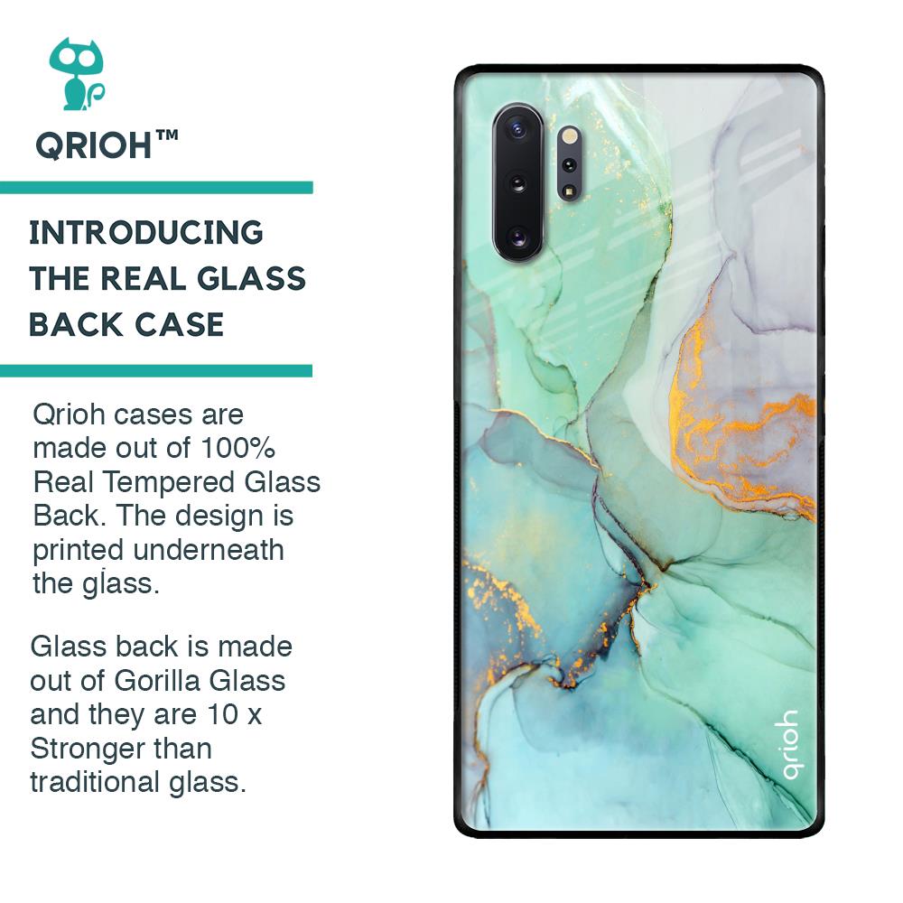 Green Marble Glass case for Samsung Galaxy Note 10 Plus