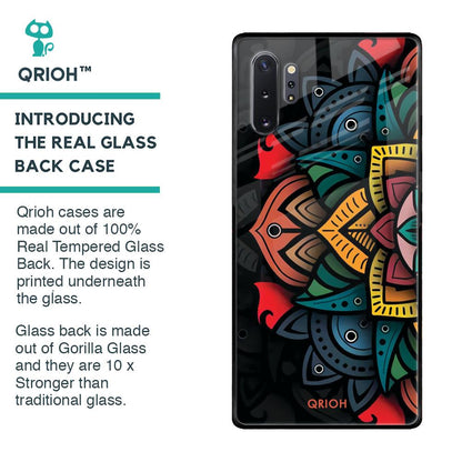 Retro Gorgeous Flower Glass Case for Samsung Galaxy Note 10 Plus