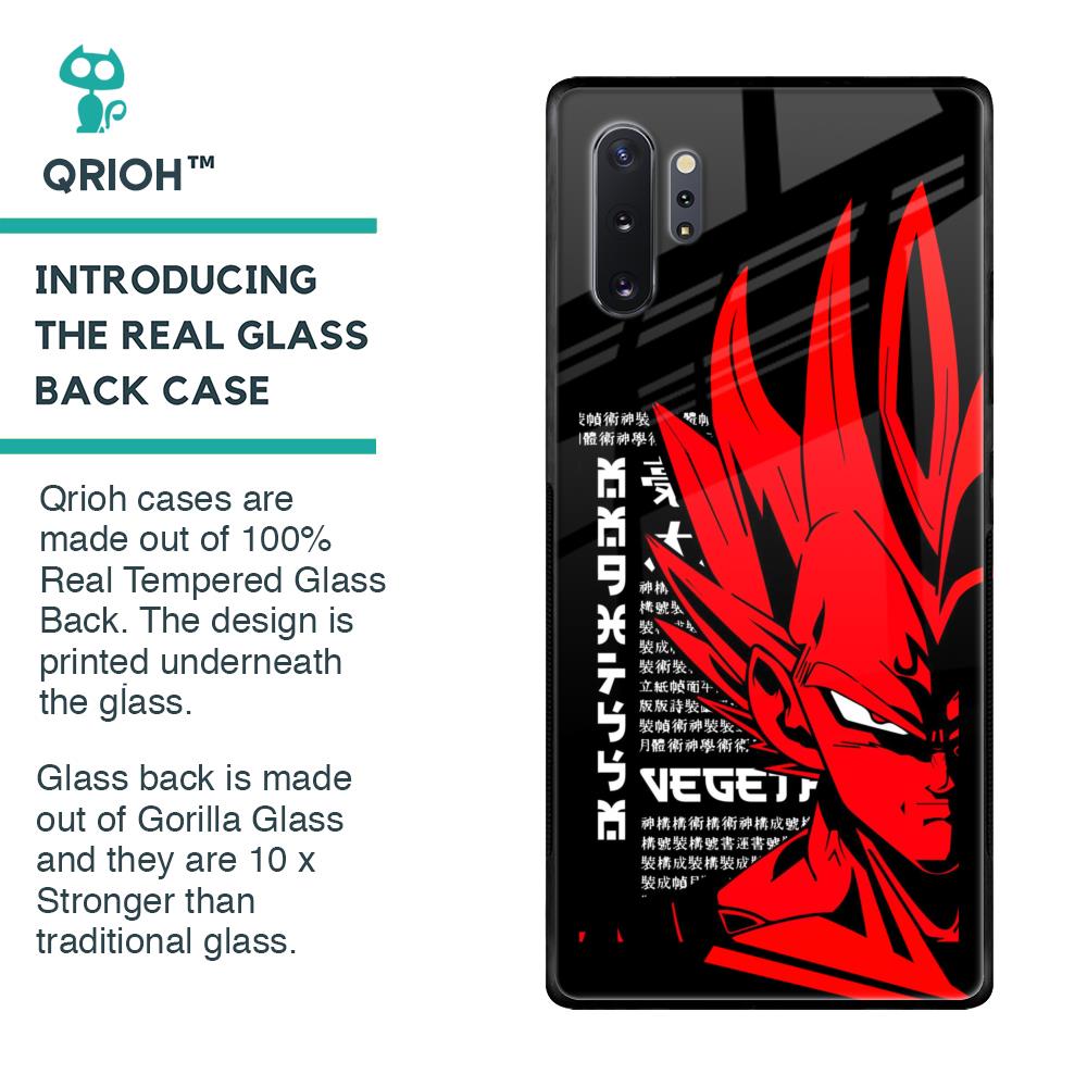 Red Vegeta Glass Case for Samsung Galaxy Note 10 Plus