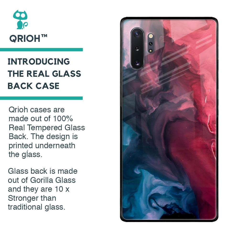 Blue & Red Smoke Glass Case for Samsung Galaxy Note 10 Plus