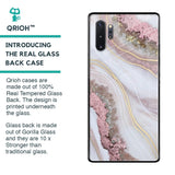 Pink & Gold Gllitter Marble Glass Case for Samsung Galaxy Note 10 Plus